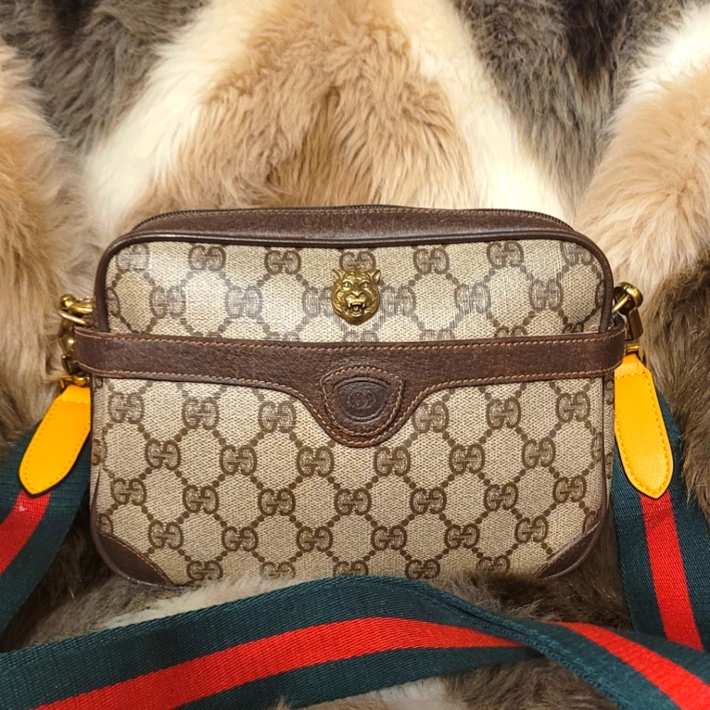 Gucci GG Supreme Canvas Wristlet Neo Vintage Fanny Pack Crossbody Should… - Picture 4 of 15